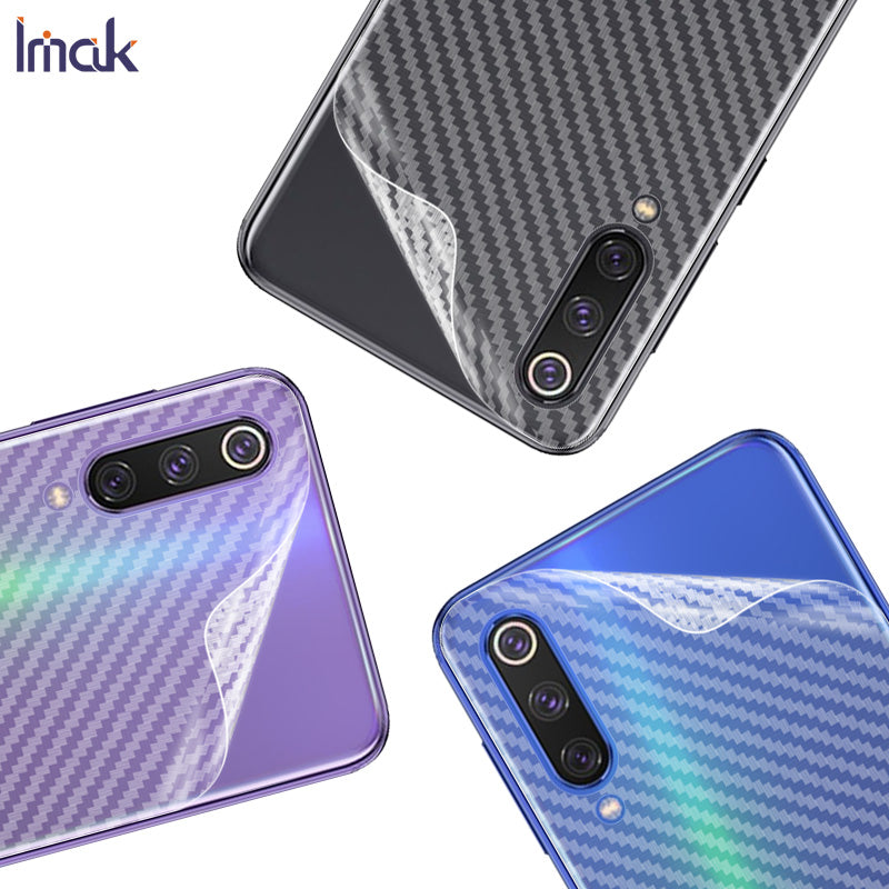 IMAK Soft PVC Carbon Fiber Texture Rygbeskyttelsesfilm til Xiaomi Mi 9 SE IMAK Soft PVC Carbon Fiber Texture Rygbeskyttelsesfilm til Xiaomi Mi 9 SE